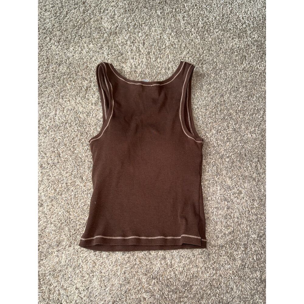 Brown Ribbed Tank Top - Amazon - Medium - Picture 4 of 4